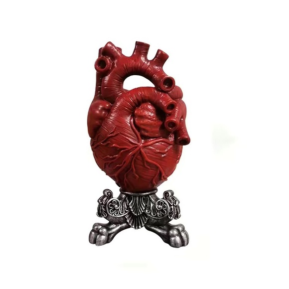 New gothic red anatomical heart vase - Picture 5 of 8